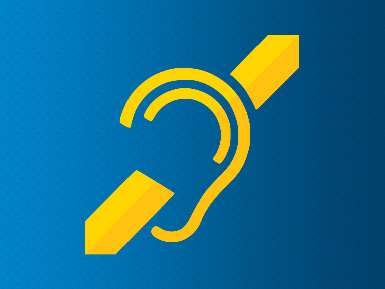Logotipo indicativo de deficiência auditiva